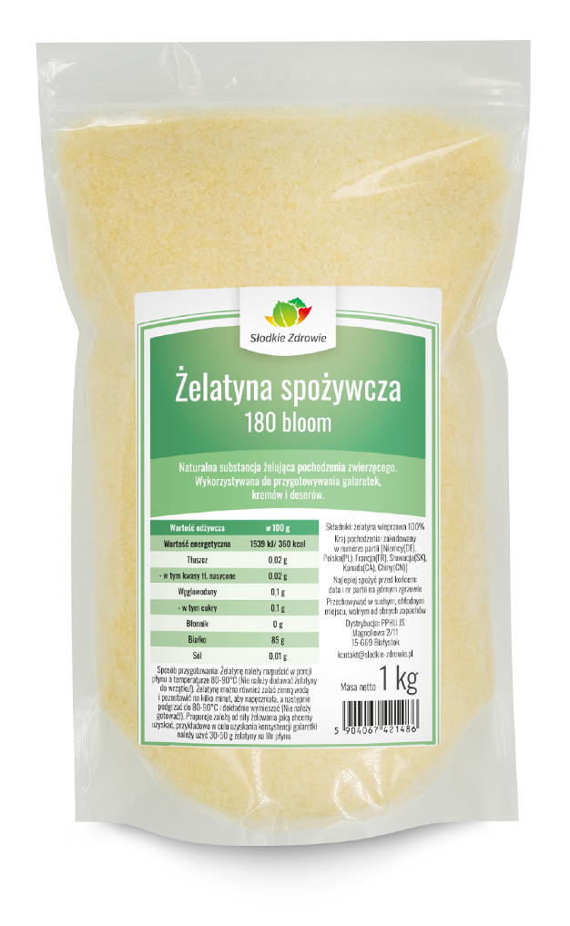 Żelatyna spożywcza - 180 bloom - 1kg